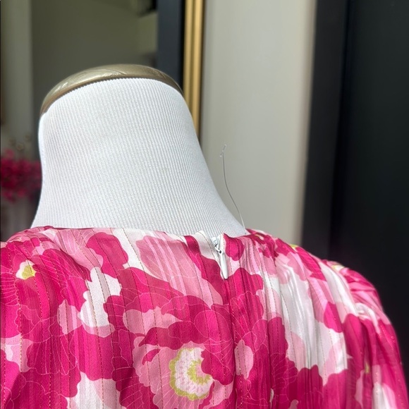 Pink Floral Belted Dress - Picture 5 of 6